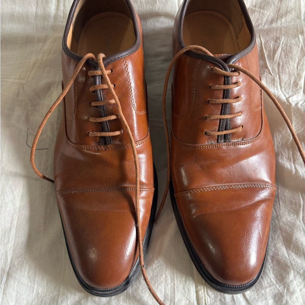 Tahari Men's Tan Leather Oxfords